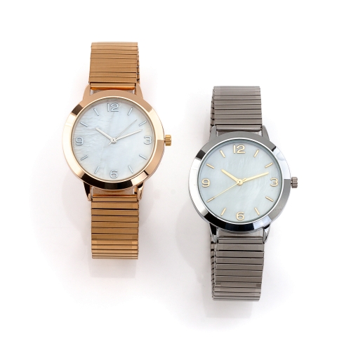 Relógio C/Bracelete Aço Elástico (17-20cm)